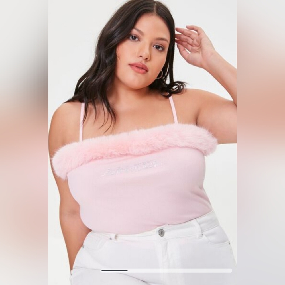 Plus Size Rhinestone Angel Cami